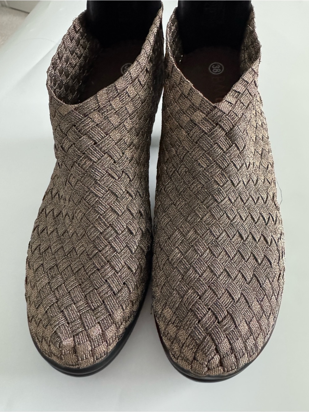 bernie mev. Woven Mule in Taupe Brown
